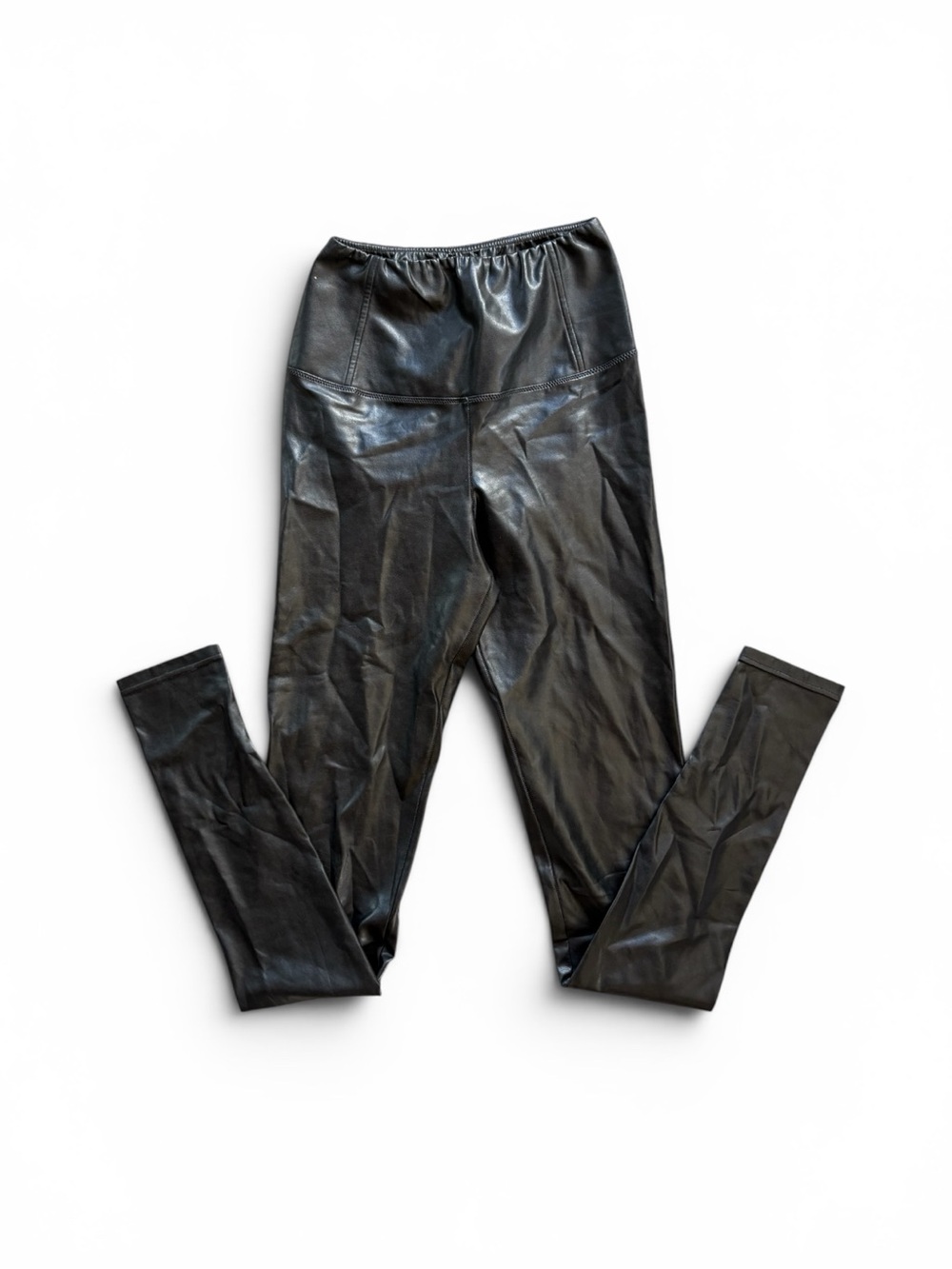 Aritzia Wilfred Free Vegan Leather High Rise Black Leggings XS extra small
